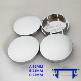 Suitable For Wheel Hub Cover Modification Cover Car Rim Tire (Option: Silver-4PCS)