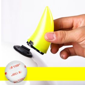 Quick Release Base Electric Vehicle Helmet Decorative Horns (Color: Yellow)