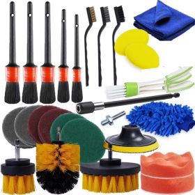 Plastic Round Brush Beauty Electric Drill Brush Detail Brush Crevice Brush (Option: Style3)