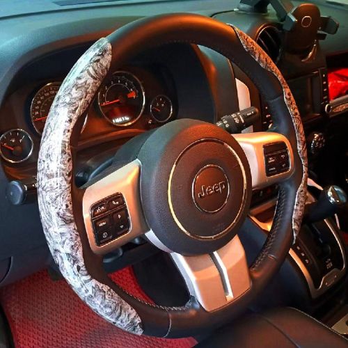 Peach Wood Grain Steering Wheel Sleeve