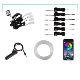 Light Guide Fiber Optic Mobile Phone APP Controls Colorful Car Atmosphere Lights (Option: Style G)