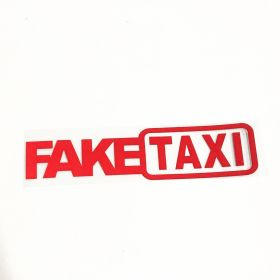 Fake Taxi Drifting Sign Funny Car Sticker (Option: Red engraving)