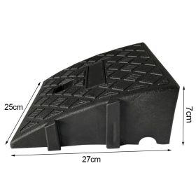 Plastic Car Climbing Uphill Threshold Pad Triangle Pad Speed Bump (Option: Black-250x270 x70mm)