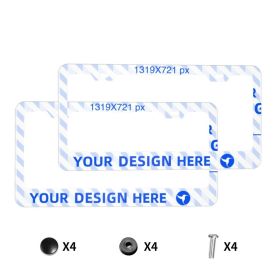 Pair Of Flat-hole License Plate Holders (Option: With accessories)