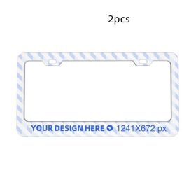 Lightweight And Durable Round Hole Flat Hole License Plate Frame (Option: Flat hole)