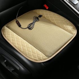 Ventilated Seat Cushion USB Car (Option: Ice Silk Beige-5Fans-USB)