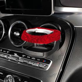 Encrusted Water Cup Bracket Car Interior Ashtray Bracket Diamond Decoration (Option: Red diamond)