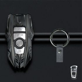 Zinc Alloy Car Remote Key Case Cove (Option: Grey Ring Buckle)