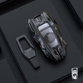 Zinc Alloy Car Remote Key Case Cove (Option: Grey metal buckle)