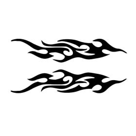 Car Sticker Flame Creative Personality Reflective Scratch Scratch Cover Cover Body (Color: Black)