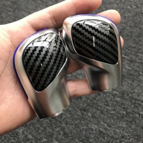 Chrome Matt With Leather Knob Gear Side Cover DSG (Option: Astyle)