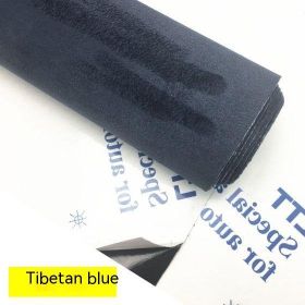 Self-adhesive Four-sided Elastic Suede Suede Car Interior Design Modification Furniture Decoration (Option: Dark Blue-20cm X74cm)
