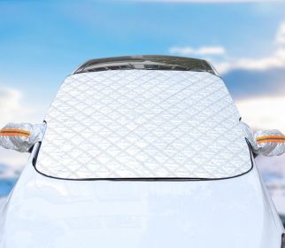 Front Windshield Cover Half Cover Car Clothing Snow Shield (Option: 8090with reflective strip)