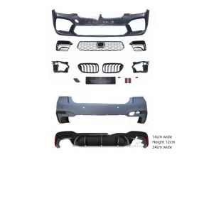 Automobile G30 G38 528 530 Refitted M5 Big Surrounding Front Bar Middle Net Rear Lip (Option: 9style)