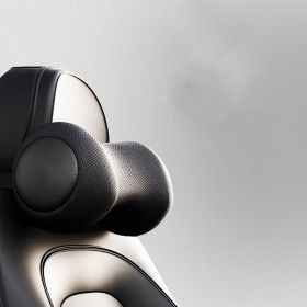 Car Neck Pillow Seat Electric Massage Waist Cushion (Option: Classic black-Headrest regular)