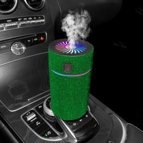 Car Mounted Air Purification Humidifier (Option: Green-USB)