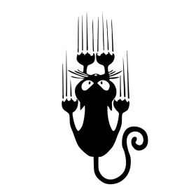 Cat Car Sticker Personality Cute Decoration (Option: Black wx65054a)