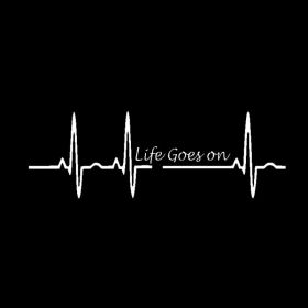 Reflective Car Stickers Love Life Heartbeat Track Body Stickers (Color: White)