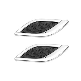 Car Decoration Shark Gill Simulation Air Outlet Labeling (Option: White-2PCS)