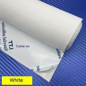 Self-adhesive Four-sided Elastic Suede Suede Car Interior Design Modification Furniture Decoration (Option: White-20cm X74cm)