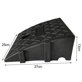 Plastic Car Climbing Uphill Threshold Pad Triangle Pad Speed Bump (Option: Black-250x270 x130mm)