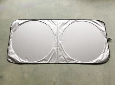 Car Sunshield Doublecircle Silvercoated Sun Front Sun Visor (Option: 150x85 cloth bag packaging)