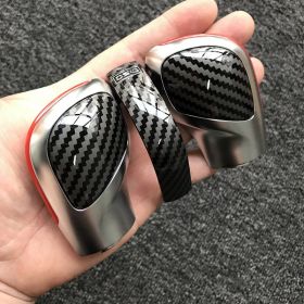 Chrome Matt With Leather Knob Gear Side Cover DSG (Option: Estyle)