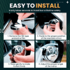 360-degree Rotating Round Blind Spot Mirror Car Rear View Reversing Auxiliary Mirror Large Vision For Interior External