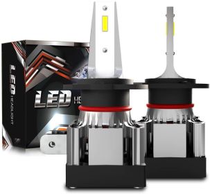 9012 - 9005/HB3 - H11/H8/H9 - 9006/HB4 - H7 High / Low Beam Combo LED Headlight Bulbs, 12000 Lumens, 6000K Xenon White (Style: H7)