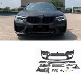 Automobile G30 G38 528 530 Refitted M5 Big Surrounding Front Bar Middle Net Rear Lip (Option: 1style)