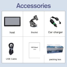 Car GPS Navigation Device Portable 7 Inch HD 8G (Option: Australia-USB)