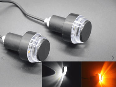 Motorcycle Handle Terminal 12LED Two-color Turn Signal Indicator (Color: Yellow)