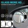 360-degree Rotating Round Blind Spot Mirror Car Rear View Reversing Auxiliary Mirror Large Vision For Interior External