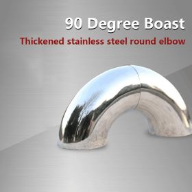 Car Modified Exhaust Pipe 304 Stainless Steel Elbow (Option: Silver-1PCS)