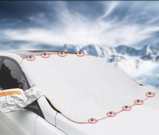 Front Windshield Cover Half Cover Car Clothing Snow Shield (Option: 9Magnet Edge Reflective8228)