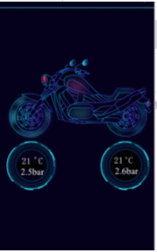 Wireless Tire Pressure Monitor For Detecting And Alarming Two-wheeled Electric Locomotive (Option: Black-Two round version)