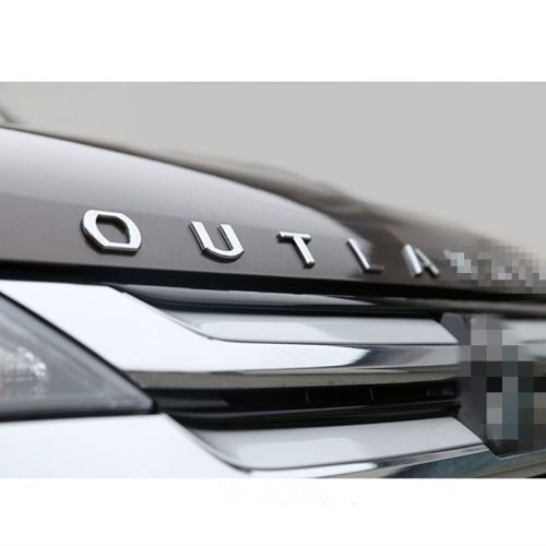 Letter Affixed Front Cover Car Label OUTLANDER Labeling Before Modification