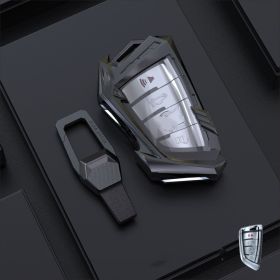 Zinc Alloy Car Remote Key Case Cove (Option: Blade Grey Metal Buckle)