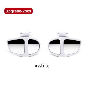 Car Front And Rear Blind Zone Mirrors (Option: White-Left and Right)