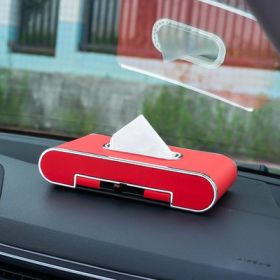 Mobile Phone Holder Tissue Box Car With High-end Pumping Paper Box (Option: Crimson Standard Edition)