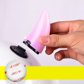 Quick Release Base Electric Vehicle Helmet Decorative Horns (Color: Pink)