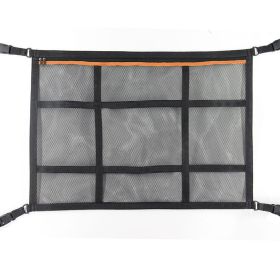 Car Ceiling Cargo Net Pocket Car Ceiling Cargo Net Pocket Double-layer Mesh Storage Toy Net Pocket (Option: Orange-31inchx21inch)