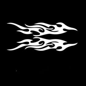 Car Sticker Flame Creative Personality Reflective Scratch Scratch Cover Cover Body (Color: White)