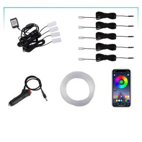 Light Guide Fiber Optic Mobile Phone APP Controls Colorful Car Atmosphere Lights (Option: Style F)