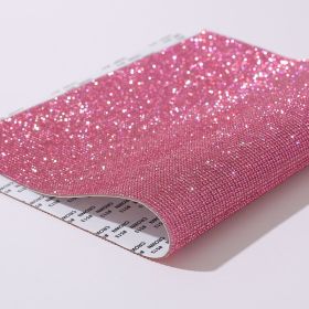 Rhinestones Paste Hot Drilling Glue Net Diamond Sticker (Option: Light Pink-24X40CM)